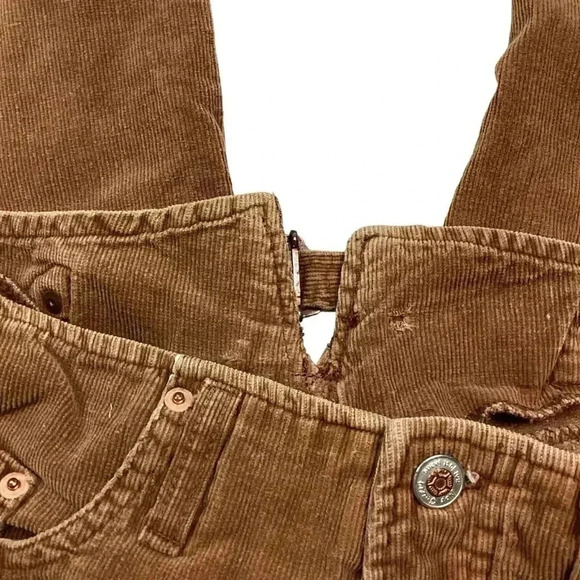 Vintage 70s wide leg back buckle corduroy - Picture 8 of 8